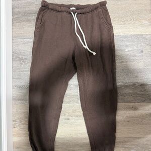 Aerie Brown Waffle Knit Joggers, size small